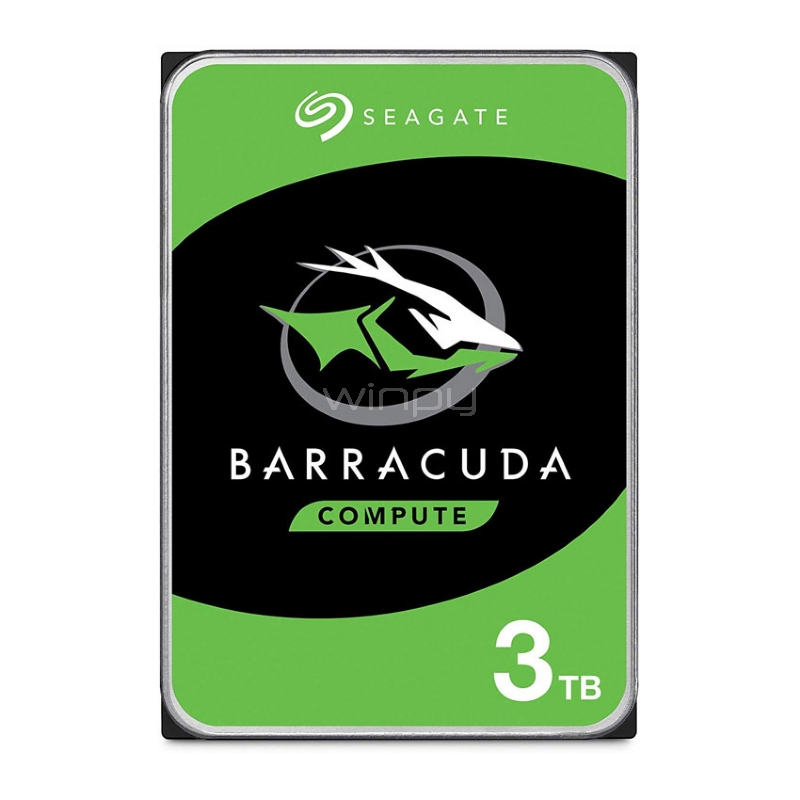 Disco duro Seagate BarraCuda de 3TB (SATA, 5400rpm, Formato 3.5“, Cache 256mb)