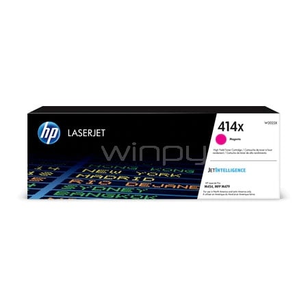 Cartucho de tóner HP LaserJet 414X magenta de alto rendimiento (W2023X)
