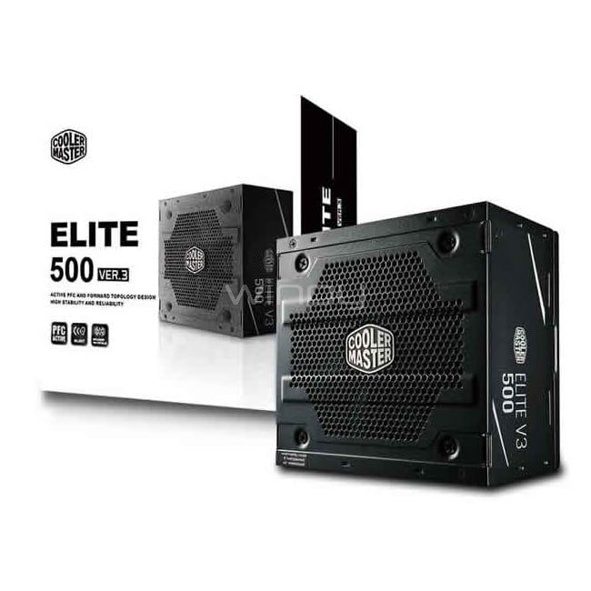 Fuente de Poder Cooler Master ELITE 500W V3 (ATX, 500 Watts)