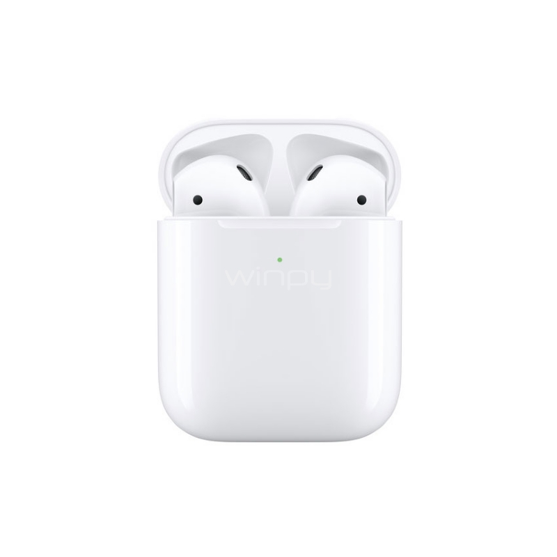 Apple AirPods con estuche de carga inalámbrico (2da generación, Para iPhone, Apple Watch, iPad y Mac)