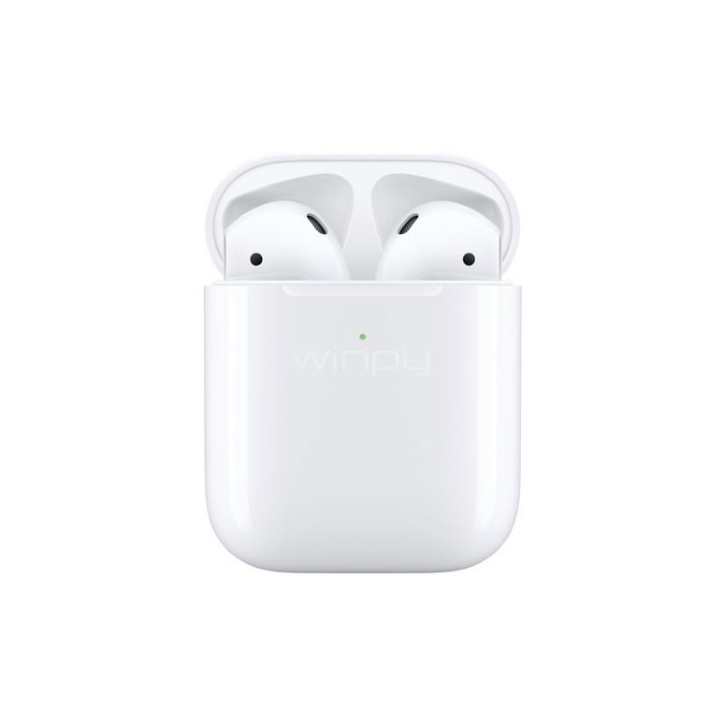 Apple AirPods con estuche de carga inalámbrico (2da generación, Para iPhone, Apple Watch, iPad y Mac)