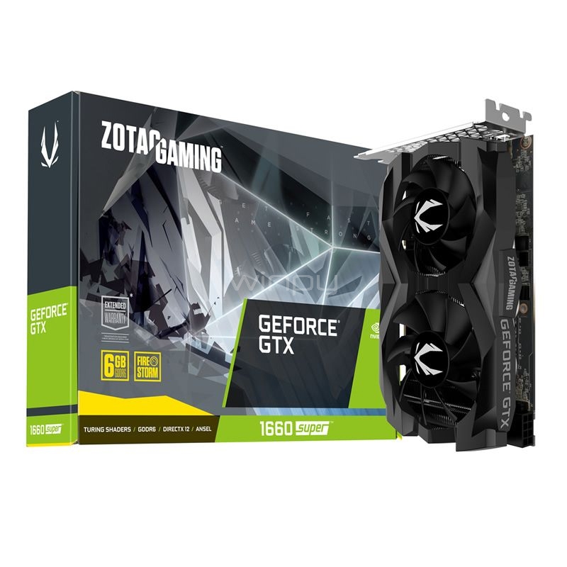 Tarjeta de vídeo ZOTAC GeForce GTX 1660 SUPER Twin Fan de 6GB GDDR6