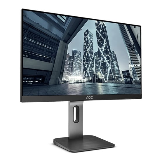 Monitor Ultrafino AOC Serie P1 de 23.8“ (IPS, Full HD, DPort+HDMI+VGA+USB, Pivot)