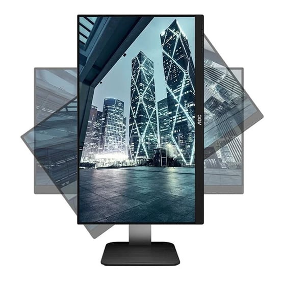 Monitor Ultrafino AOC Serie P1 de 23.8“ (IPS, Full HD, DPort+HDMI+VGA+USB, Pivot)