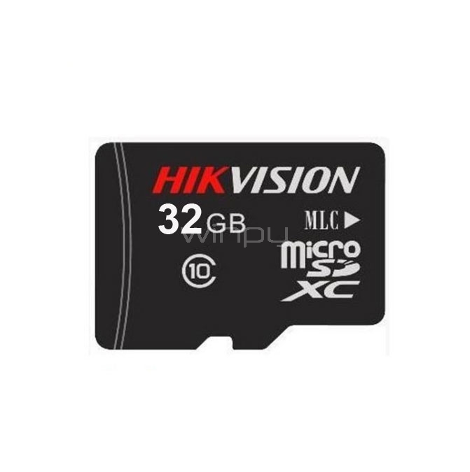 Tarjeta MicroSD HikVision de 32GB (Clase 10, U1, 500 Ciclos)