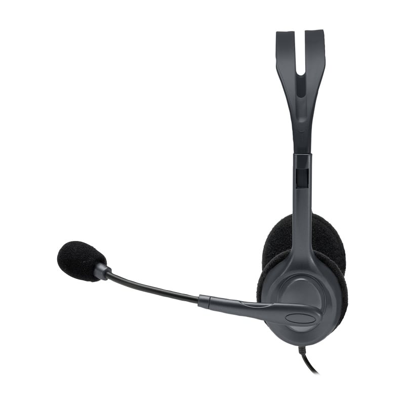 Audífonos estéreo Logitech H111 (Micrófono, 1.8 Metros, Gris)