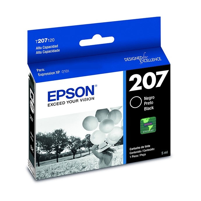 Cartucho de Tinta Negra de Alta Capacidad Epson T207 (para Expression XP-2101)