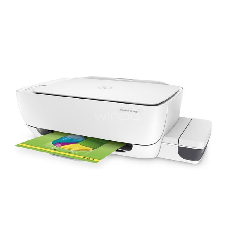Multifuncional HP Ink Tank Wireless 415 (Tinta Color, Sin Bordes, 5ppm  Color, Wi-Fi/USB) - Winpy.cl