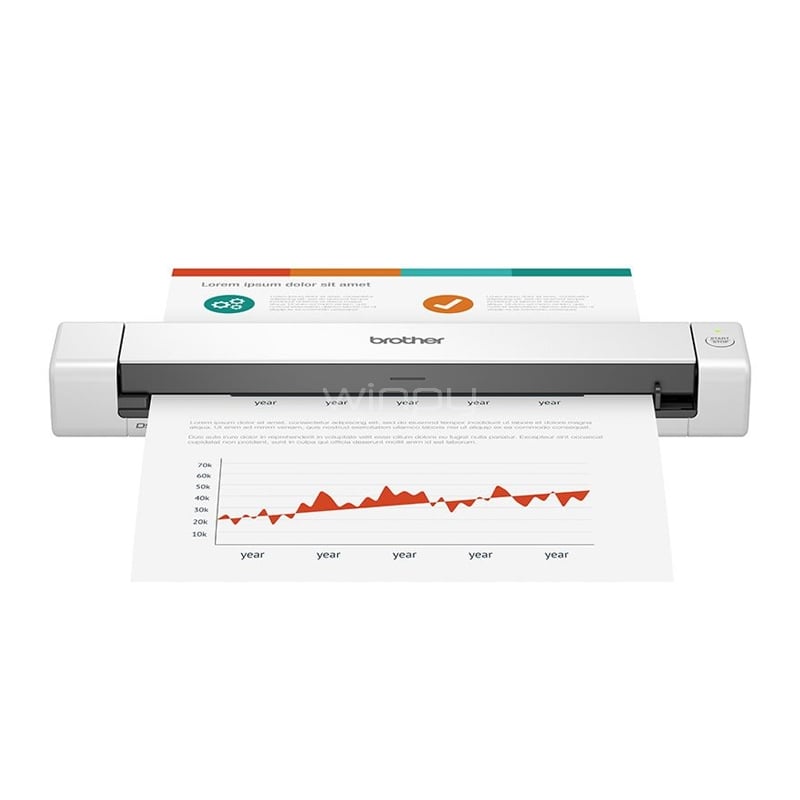 escaner portátil brother dsmobile ds-640 (a4, color, 600x600ppp, usb 3.0)
