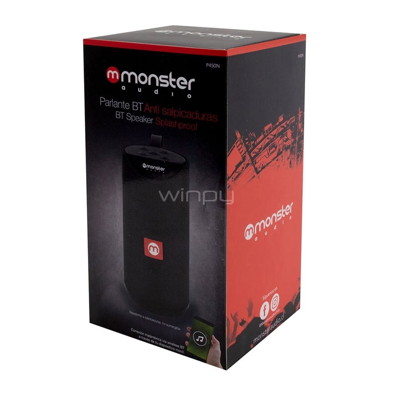 Parlante Portátil Monster Audio P450 (Bluetooth, Anti-Salpicaduras, Negro)