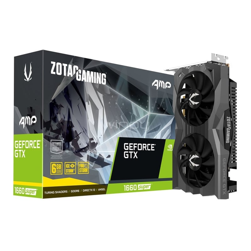 Tarjeta de Video ZOTAC GeForce GTX 1660 SUPER AMP de 6GB GDDR6
