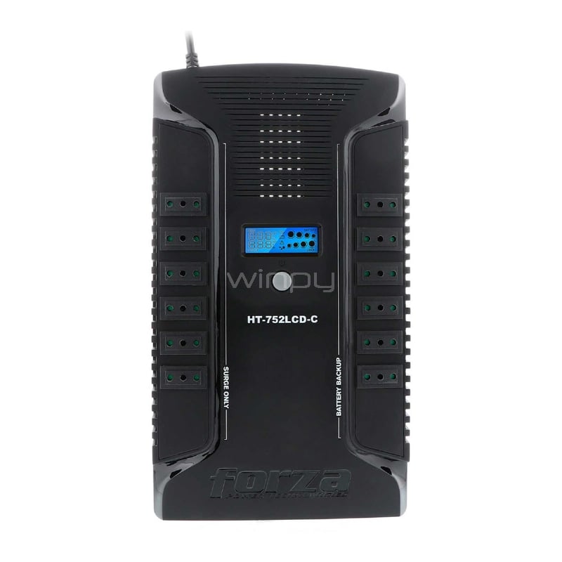 UPS Forza HT-752LCD-C Interactiva (750VA/450W, 220V, 12 Salidas CEI 23-50)