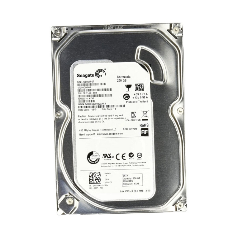 Disco duro para PC Seagate Barracuda de 250GB (7200RPM, SATA, 3.5“, Usado)