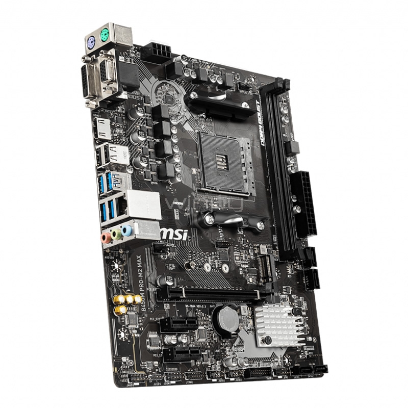 Placa Madre MSI B450M PRO-M2 MAX (AM4, DDR4 +3466MHz, M.2, MicroATX)