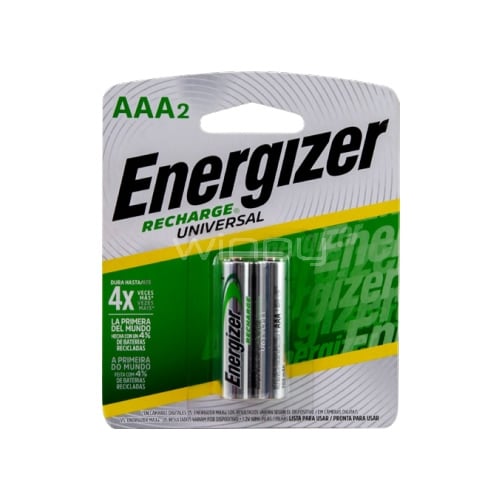 Blister Pilas Recargables Energizer AAA (2 unidades, 700mAh)