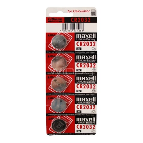 Blister Pilas Botón Maxell CR2032 (5 unidades, 3V)
