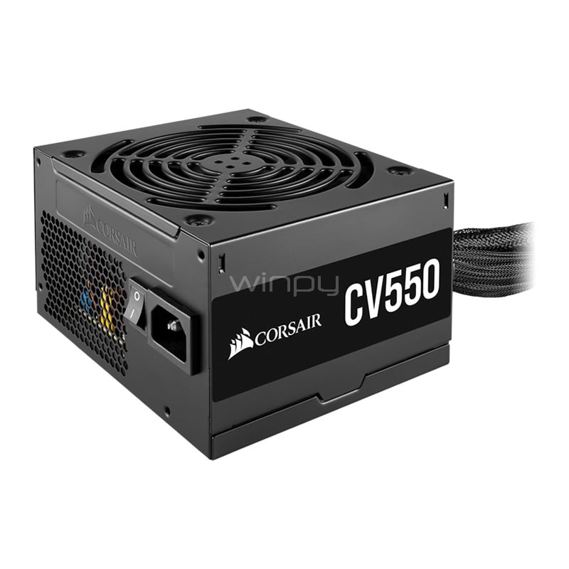 Fuente de Poder Corsair CV550 de 550 Watts (Certificada 80+ Bronce, ATX)