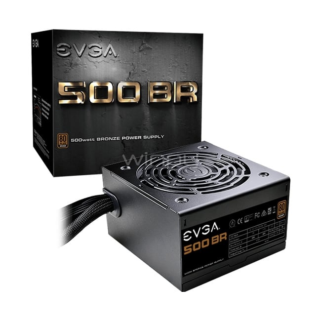 Fuente de Poder EVGA 500 BR de 500 Watts (Certificada 80+ Bronze, ATX)