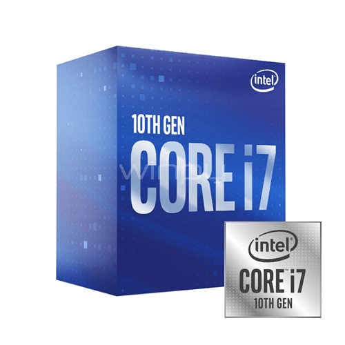 Procesador Intel Core i7-10700 Comet Lake (LGA1200, 8 Cores, 16 Hilos, 2.9/4.8 GHz)