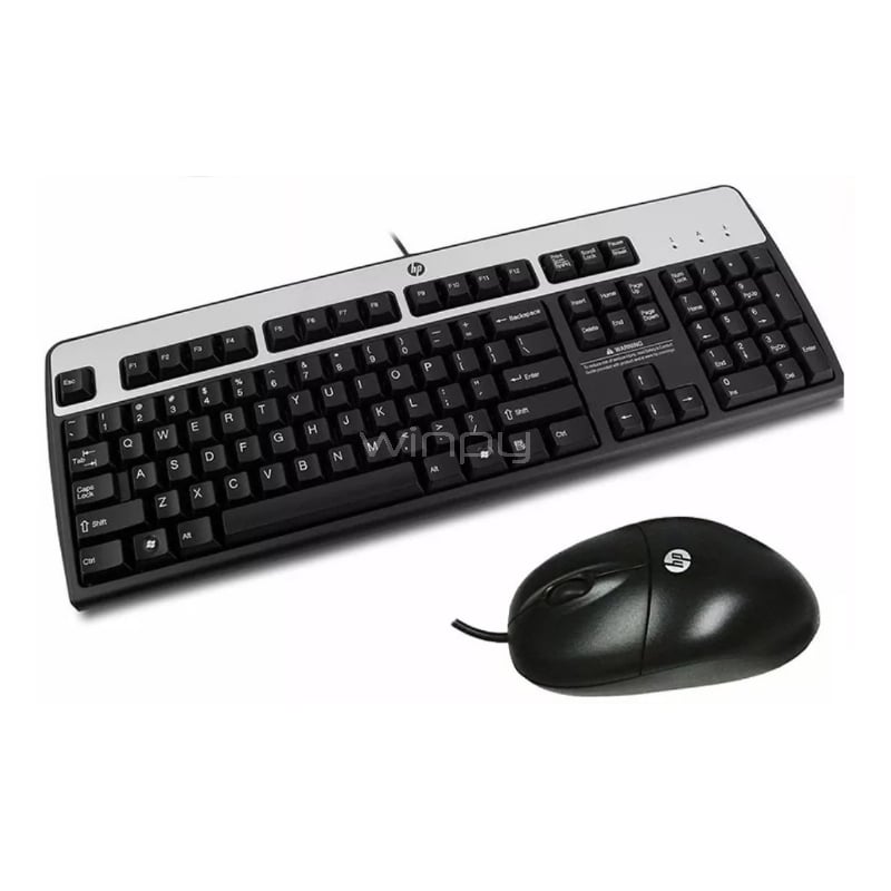 Kit Teclado y Mouse HP (USB, Ingles, Negro)