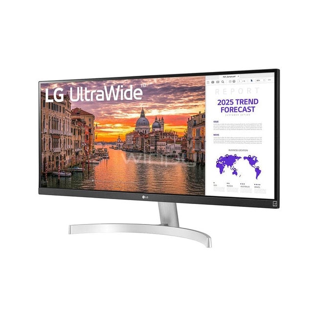 Monitor UltraWide LG 29WN600-W de 29“ (IPS, 2560x1080pix, HDR, 21:9, FreeSync, HDMI)