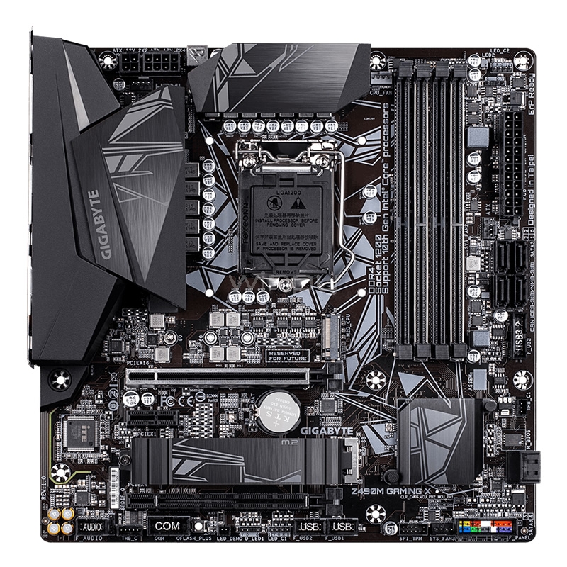 Placa Madre Gigabyte Z490M GAMING X (LGA1200, DDR4 2133/4500MHz, M.2 x2, RAID, RGB, MicroATX)