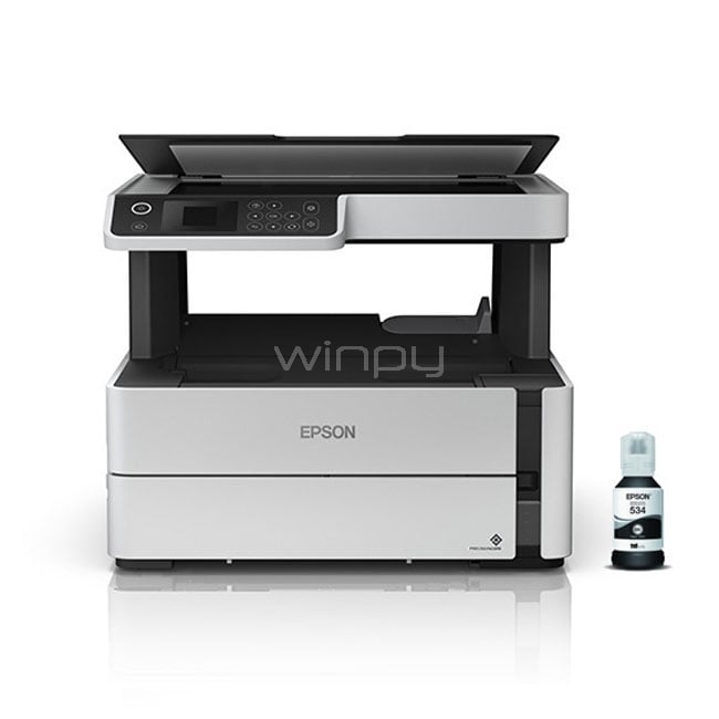Multifuncional Epson EcoTank M2170 (Tinta Blanco/Negro, Duplex, WiFi+Ethernet+USB, 100 hojas)