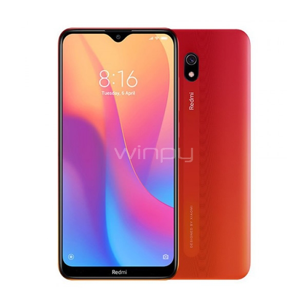 Celular Xiaomi Redmi 8A (OctaCore, 2GB RAM, 32GB internos, Android 9.0, Rojo)