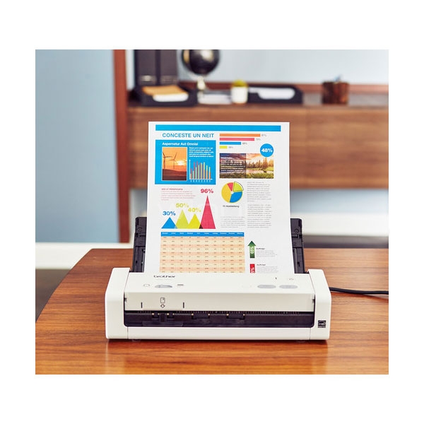 Escáner de escritorio compacto en color Brother ADS-1200 (duplex de alta velocidad)