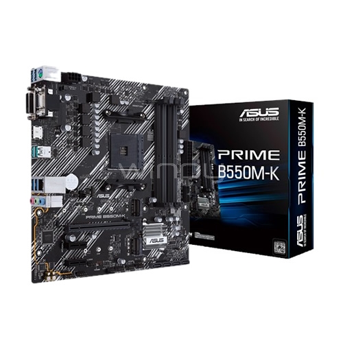 Placa Madre ASUS PRIME B550M-K (AM4, DDR4 2133/4800Mhz, M.2 x2, PCIE 4.0, MicroATX)