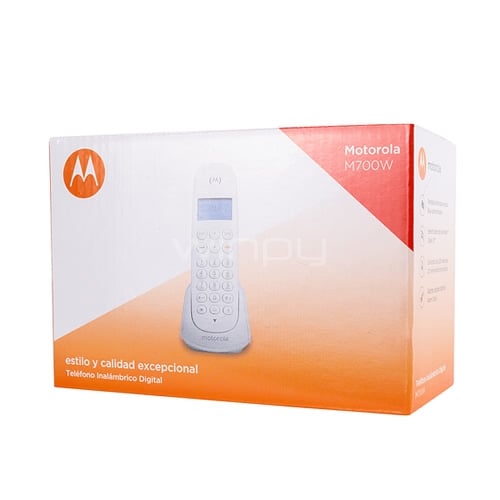 Teléfono Inalámbrico Motorola M700W (Pantalla iluminada, Blanco)