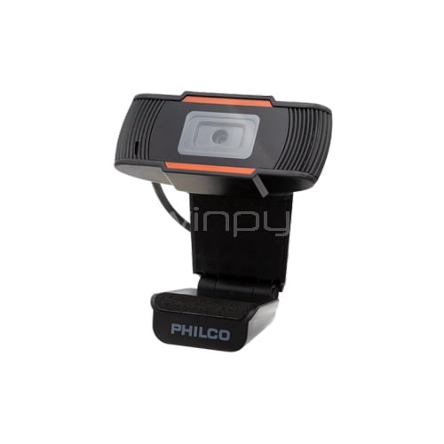 Webcam USB Philco de 720p (1280x720, Micrófono, Mac-PC)