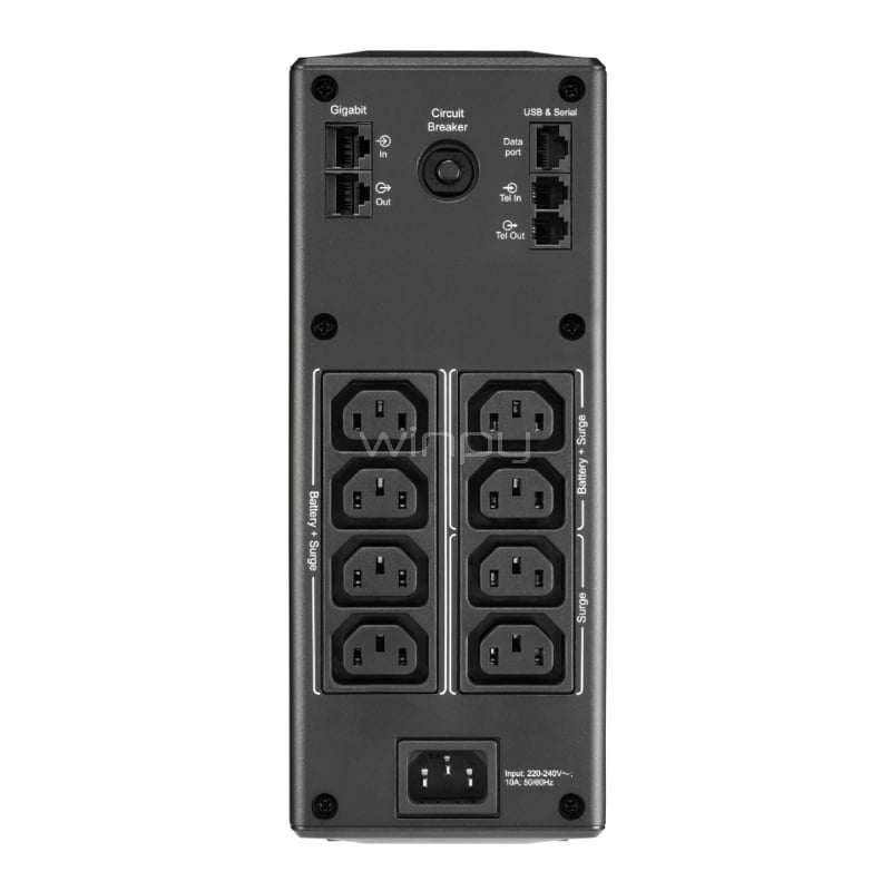 UPS APC Back Pro Interactiva (1.6kVA/ 960W, 230V, 8 Salidas C13)