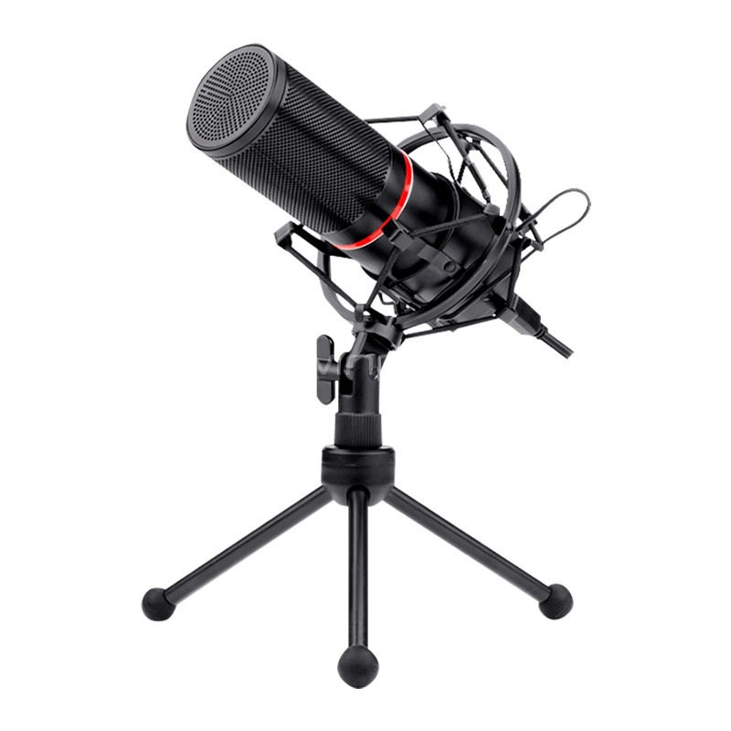 Micrófono de Condensador Redragon Blazar GM300 (Cardioide de 16mm, USB, Tripode + Elásticos)