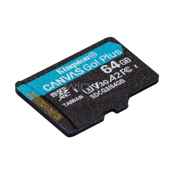Tarjeta de memoria Kingston 64GB Canvas Go! Plus microSDXC UHS-I