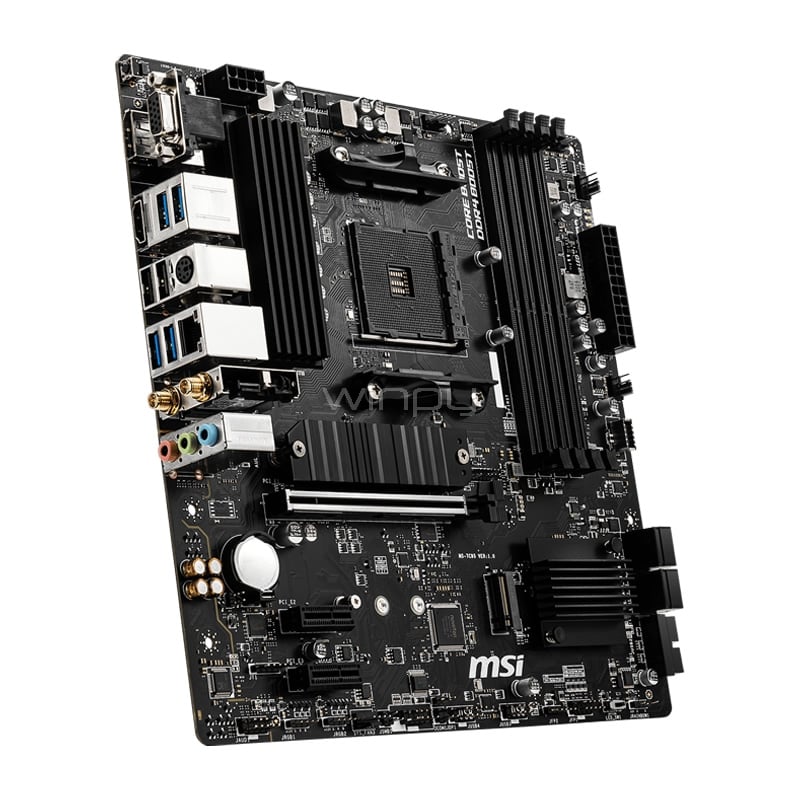 Placa Madre MSI B550M PRO-VDH WIFI (AM4, DDR4 2133/4400MHz, M.2, PCIe 4.0, MicroATX)
