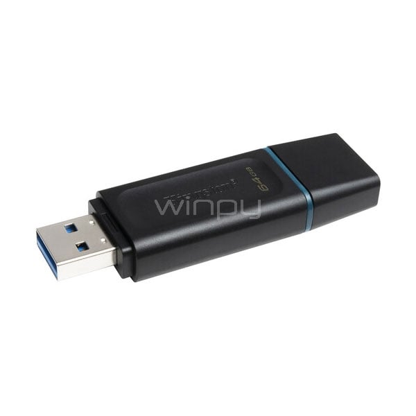 pendrive kingston datatraveler exodia de 64 gb (usb 3.2, negro)