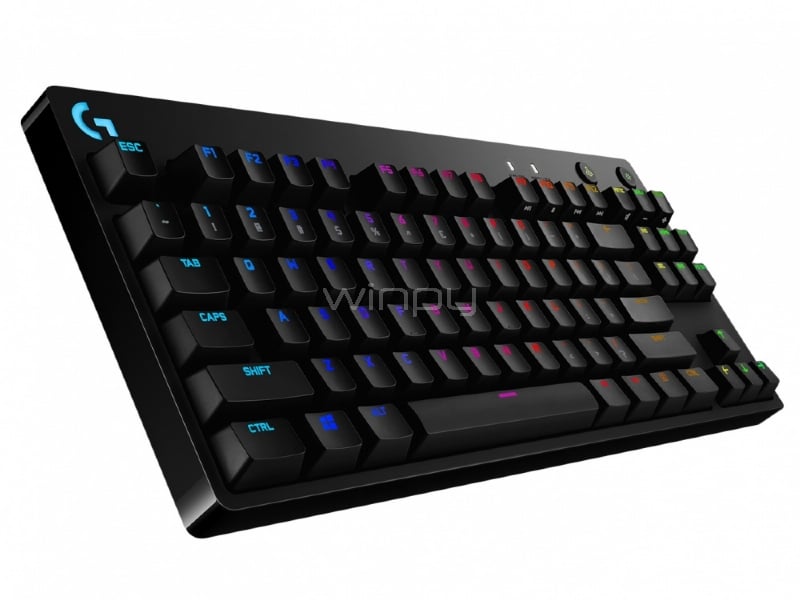 Teclado Mecánico Logitech G Pro RGB (Switch GX Blue, USB, Negro)