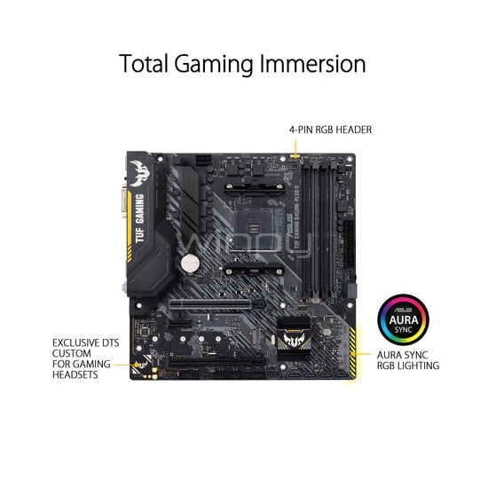 Placa Madre ASUS TUF Gaming B450M-Plus II (AM4, DDR4 2133/4400MHz