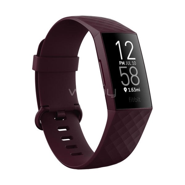 Smartwatch Fitbit Charge 4 (Rastreador de Actividad, Frecuencia cardíaca, GPS, Rosewood)