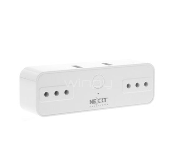 Enchufe inteligente Nexxt NHP-D720 (2x tomacorriente, 2x USB, Wi-Fi)