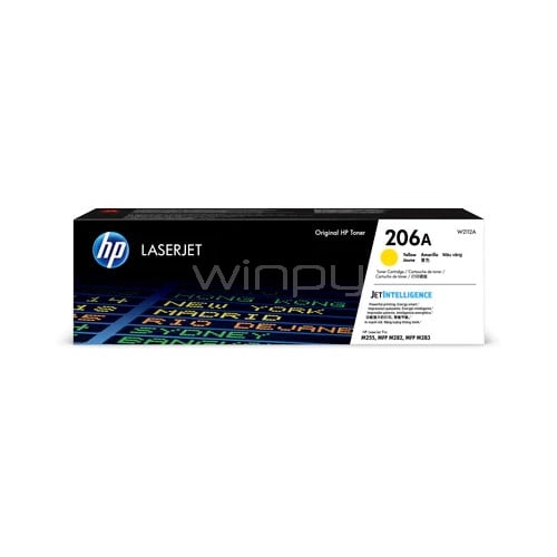 Cartucho de tóner original HP LaserJet 206A, amarillo (W2112A)