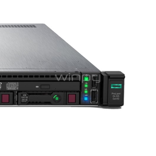 Servidor HPE ProLiant DL325 Gen10 (AMD EPYC 7262, 16GB RAM, Sin Discos, Fuente 800W, Rack 1U)