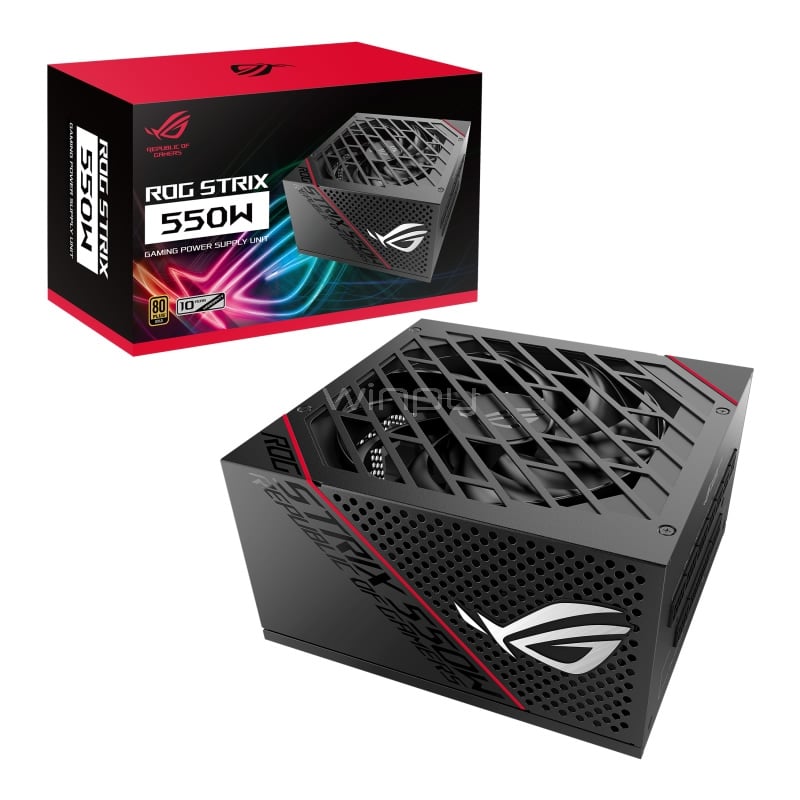 Fuente de Poder ASUS ROG STRIX de 550 Watts (Modular, Certificada 80+ Gold, ATX)