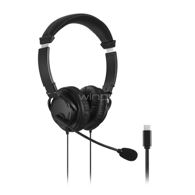 Audífonos Kensington Hi-Fi con micrófono (USB-C, Multidispositivo, Ajustable)