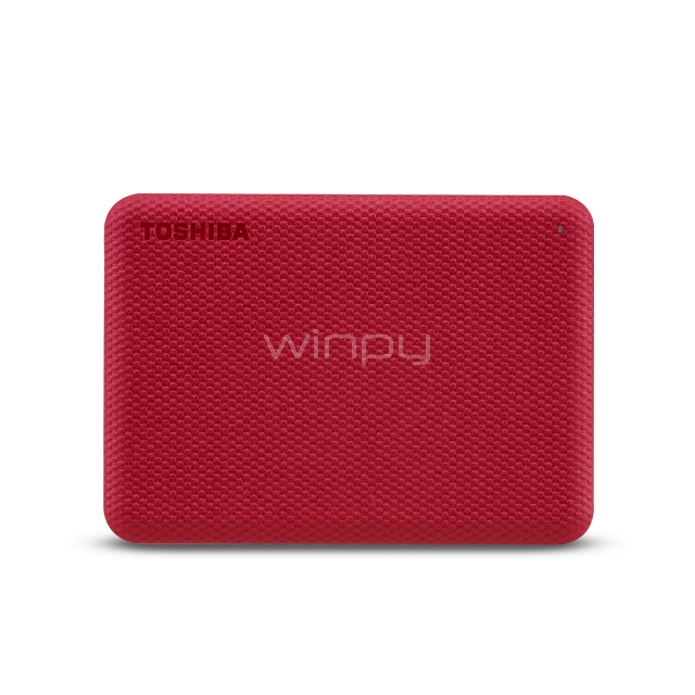 disco portátil toshiba canvio advance de 1tb (usb 3.0, mac/pc, rojo)