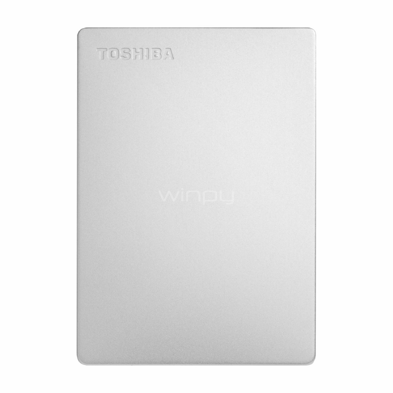 Disco portátil Toshiba Canvio Slim de 1TB (USB 3.0, Mac/PC, Plata)