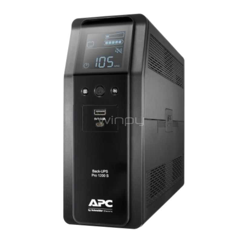 UPS APC Back Pro 1200 S Interactiva (1.2kVA/ 720W, 230V, AVR, 8 Salidas C13)