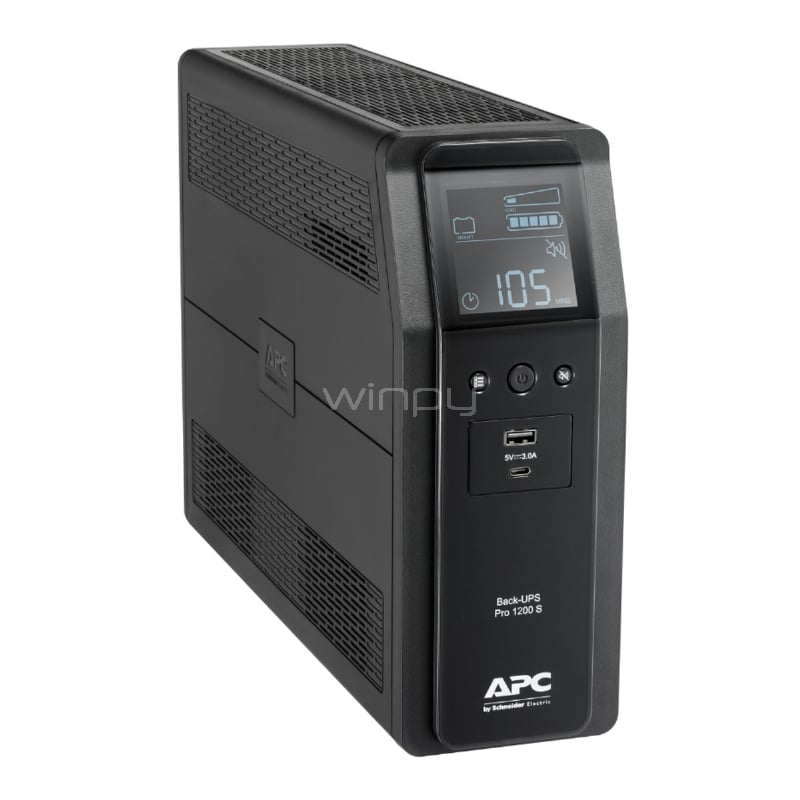 UPS APC Back Pro 1200 S Interactiva (1.2kVA/ 720W, 230V, AVR, 8 Salidas C13)