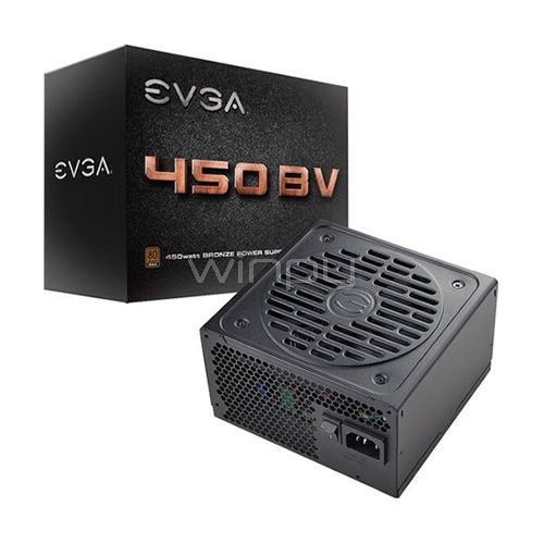 Fuente de Poder EVGA 450 BV de 450 Watts (Certificado 80+ Bronce, ATX)
